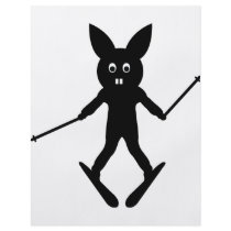 black skier bunny icon custom flyer
