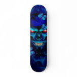 Black Skull and Roses Skateboard