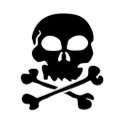 Black Skull & Crossbones T-shirt - Customized