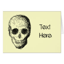Black Skull. Greeting Card