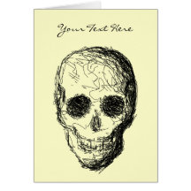 Black Skull. Greeting Cards