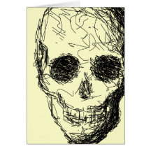 Black Skull. Greeting Cards
