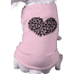 Black Skull Heart pet clothing