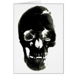 Black Skull - Negative Image Greeting Cards