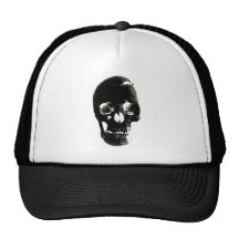 Black Skull - Negative Image Hats