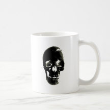 Black Skull - Negative Image Mug