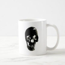 Black Skull - Negative Image Mug