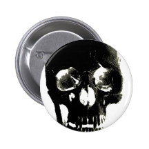 Black Skull - Negative Image Pins