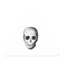 Black Skull. Triangle Sticker