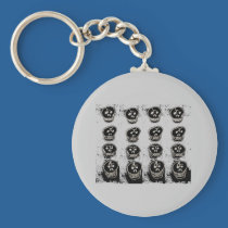 Black Skulls by Flash Allen keychains