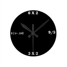 Black Slate Math Clock