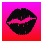 Black Smooch Personalized Invitation