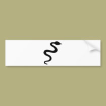 black snake icon bumper stickers