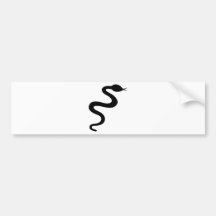 black snake icon bumper stickers