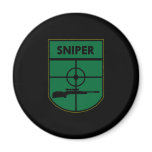 Black Sniper Patch Fridge Magnet