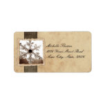 Black Snowflake Vintage Wedding Address Personalized Address Label
