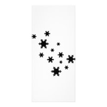 black snowflakes icon customized rack card