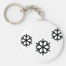 black snowflakes key chain