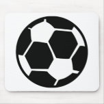 black soccer ball mouse pad
