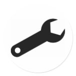 Black Spanner Stickers