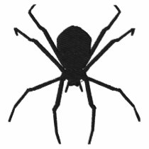 Black Spider Halloween Goth Fantasy Design Polo Shirt