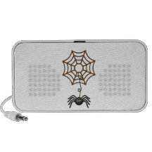 Black Spider on a Web iPod Speaker