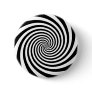 Black Spiral Pinback Buttons