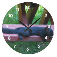 Black Squirrel Wall Clock