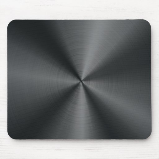 Black Stainless Steel Look Metal Pattern Mouse Pad