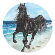 Black Stallion Arabian horse sticker