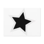 Black Star Bold White Outline