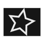 Black Star Bold White Outline