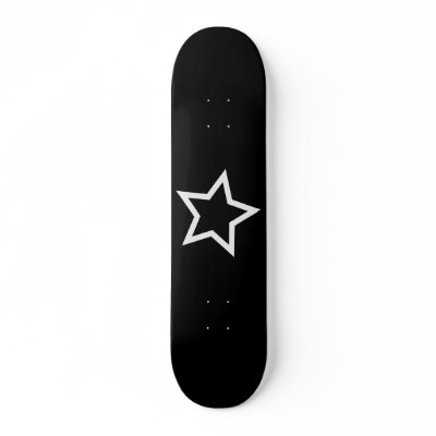 Black Star Bold White Outline by VoXeeD