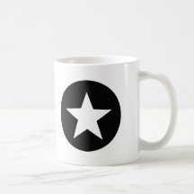 black star icon army mugs