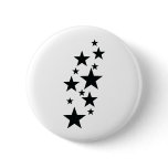 black star rain icon pinback button