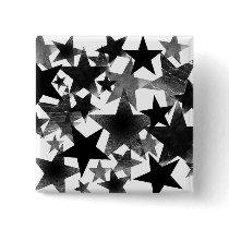 Black Stars Pinback Buttons