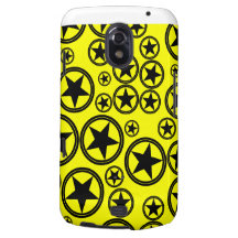 Black Stars in Circles on Yellow Galaxy Nexus Cover
