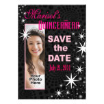 Black Stars Quinceañera Photo Party Custom Invite