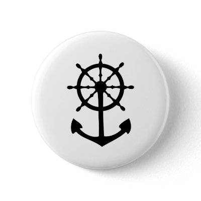 black steering wheel anchor icon pin by Tomaniac