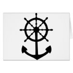 black steering wheel anchor icon cards