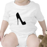 Black Stiletto Logo graphic by ShoeTease Rompers