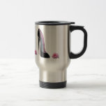 Black Stiletto Shoe and Rose Mug