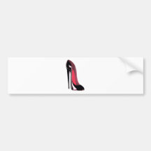 Black Stiletto Shoe Bumper Sticker