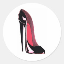 Black Stiletto Shoe Stickers
