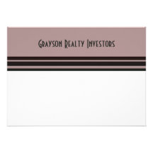 black stripe on purple business personalized invite