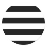Black Stripes Round Sticker