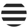 Black Stripes Round Sticker