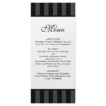 Black Stripes Wedding Menu Custom Rack Card