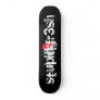 Black"stupid fr3sh" skull deck custom skate board