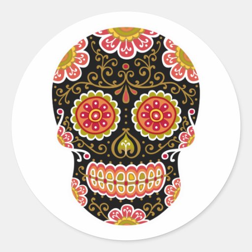 Black Sugar Skull Stickers